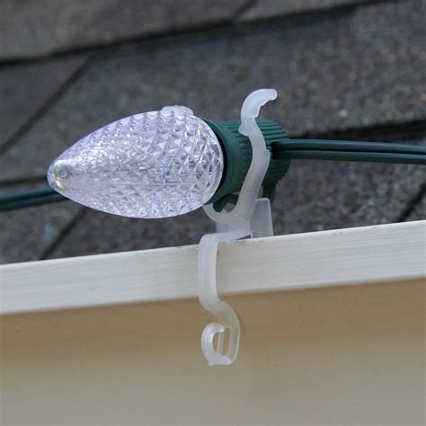 The durable plastic holds all kinds of holiday lighting bulbs securely in place. . Heavy duty gutter light clips